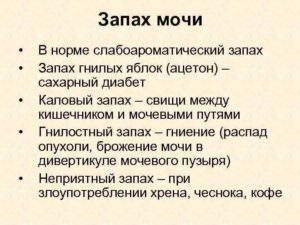 Если моча пахнет чесноком что это