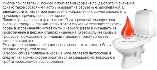 Причины появления крови кровь после поноса причины